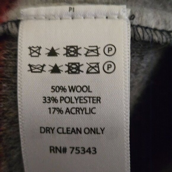 Max Studio Wool Blend Autumnal Striped All Season Open Front Jacket Size M - Picture 5 of 5